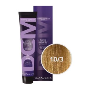 Vopsea profesionala permanenta cu amoniac, DCM COLOR, DIAPASON MILANO, 100ml - 10.3 - imagine 1