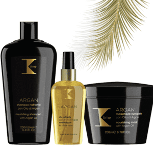 Pachet Intretinere tratament stralucire cu ulei de argan - Sampon+Masca+Ulei, K-Time