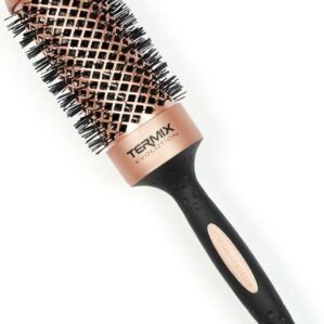 Perie rotunda ideala pentru firul gros, dificil, Gold Rose, Termix, 43Ø - imagine 1